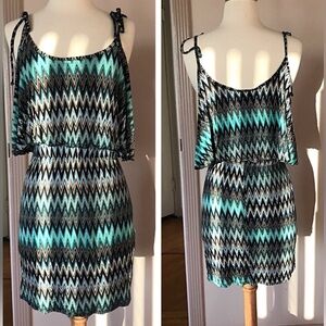 LOVEAPPELLA Chevron Sleeveless Summer Dress SUPER SOFT! Cute! Med. EUC (PM-33)
